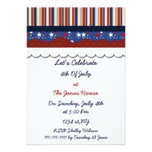 July 4th Holiday party Invitation invitation