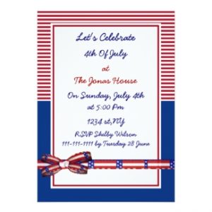 July 4th Holiday party Invitation invitation