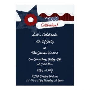 July 4th Holiday party Invitation invitation