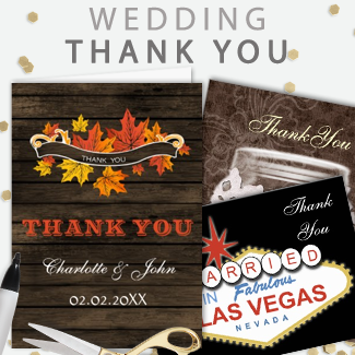 custom wedding thank you cards by mgdezigns